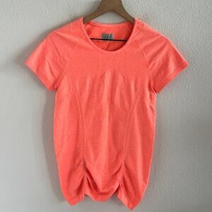 Athleta Fast Track Tee Orange Bright Running Athleisure Medium